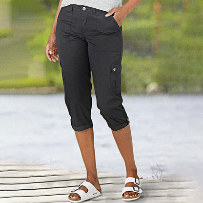 Van Beeck Amsterdam® | Capri Broek met Meerdere Zakken