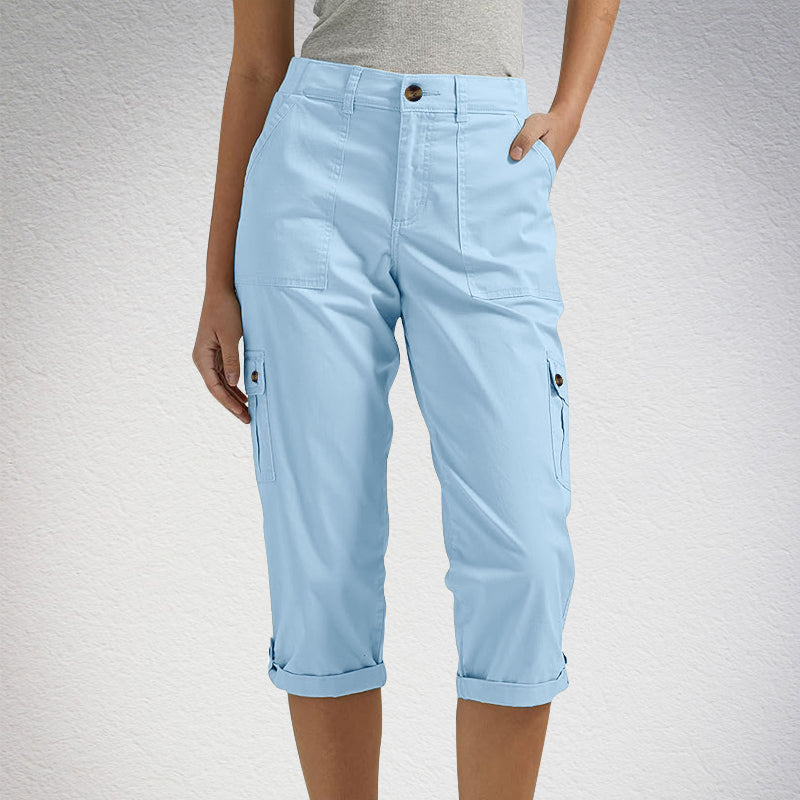 Van Beeck Amsterdam® | Capri Broek met Meerdere Zakken