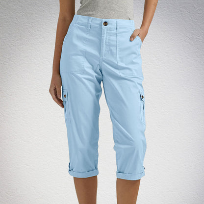 Van Beeck Amsterdam® | Capri Broek met Meerdere Zakken