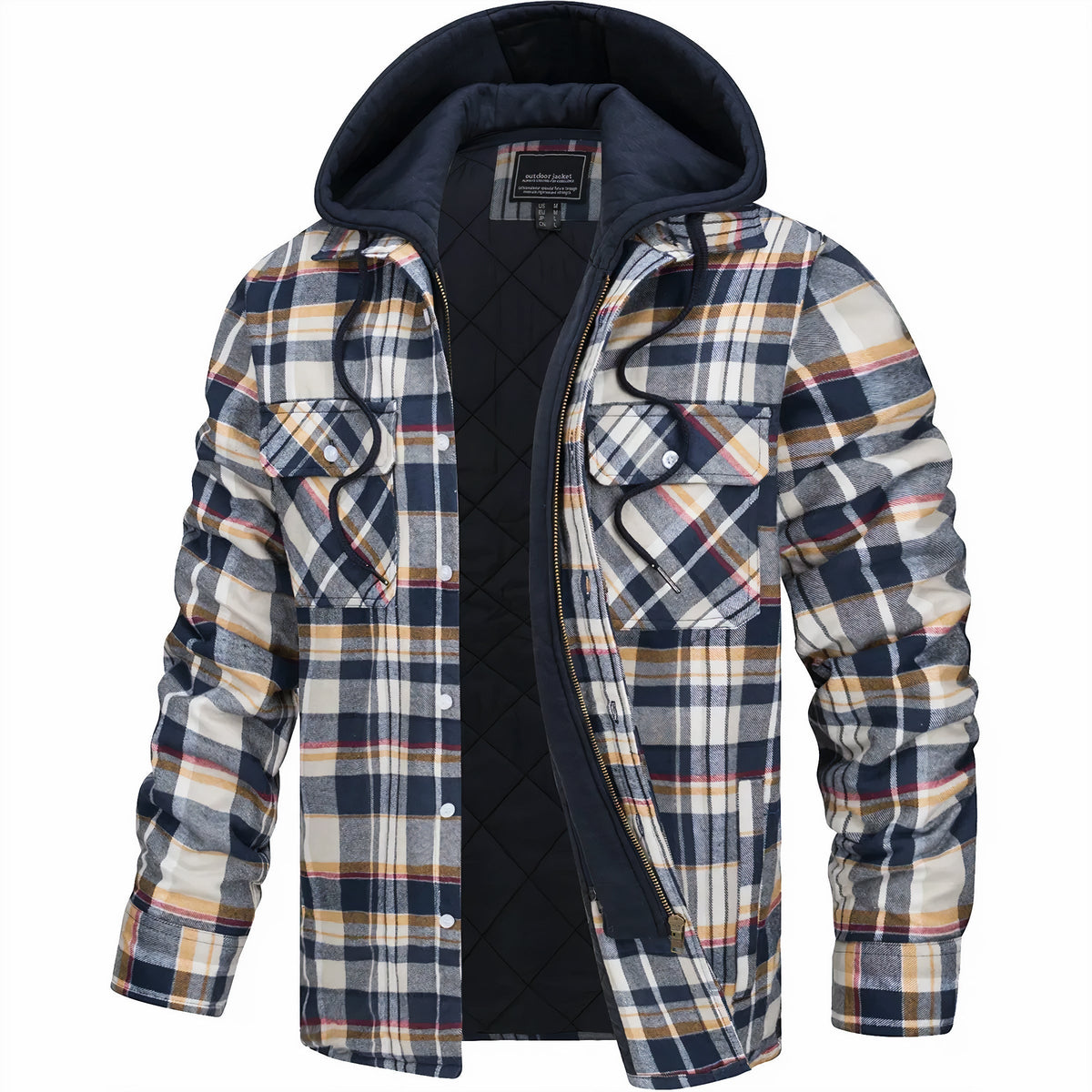 Van Beeck Amsterdam® | Geruite jas met rits