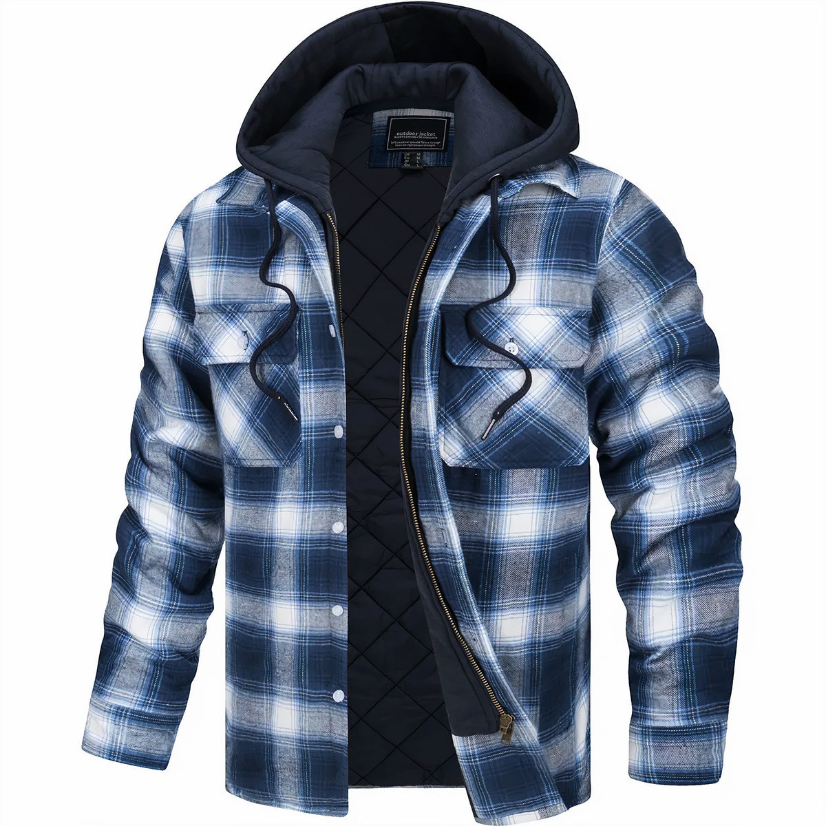 Van Beeck Amsterdam® | Geruite jas met rits