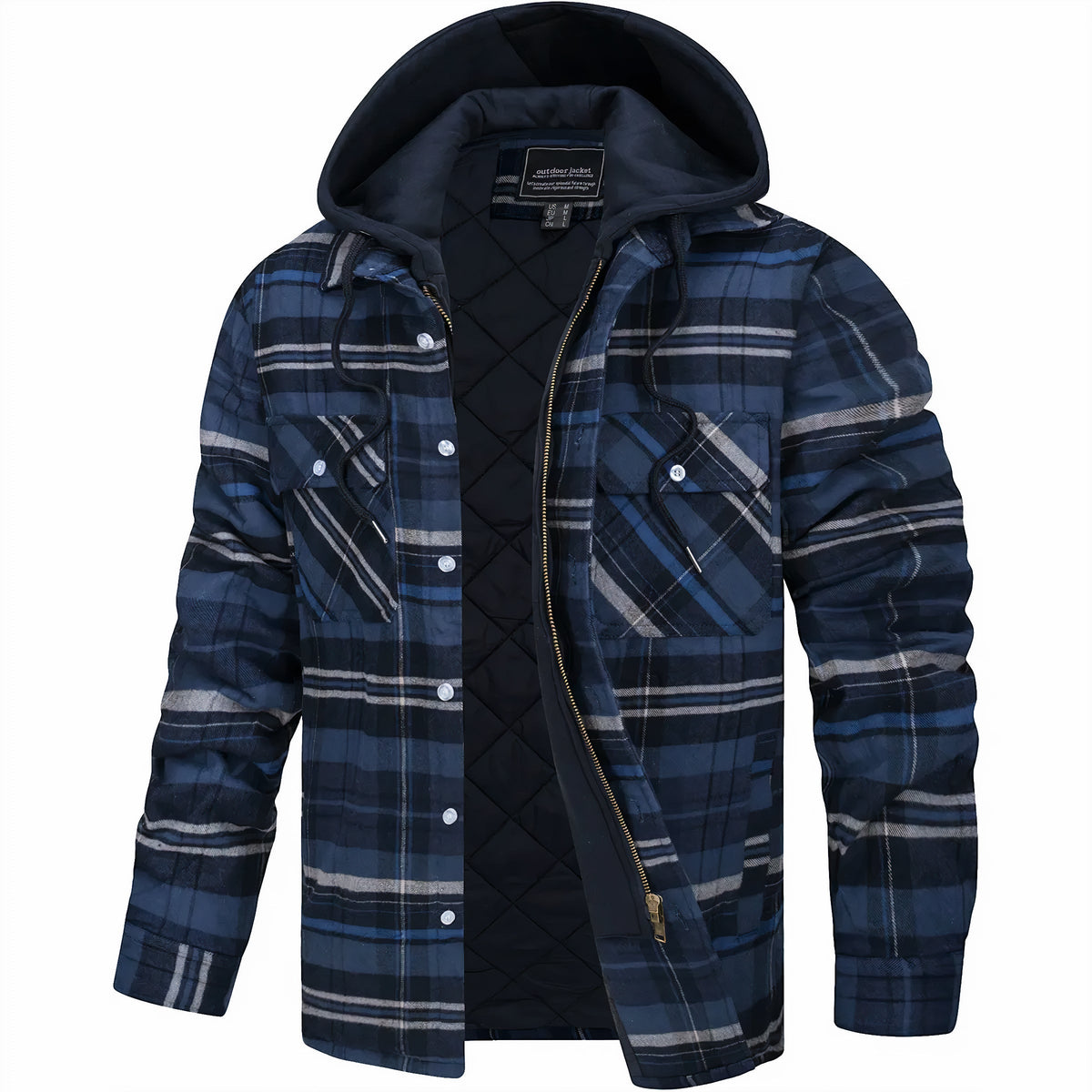 Van Beeck Amsterdam® | Geruite jas met rits